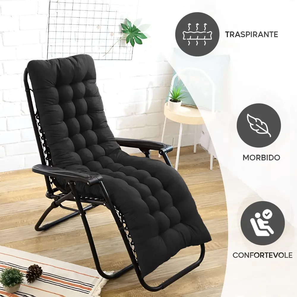 Sedia sdraio pieghevole imbottita (1)